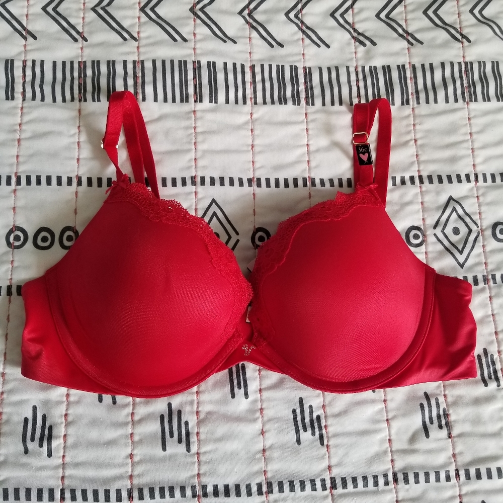 Victorias Secret Dream Angels Push Up Bra Red 36C